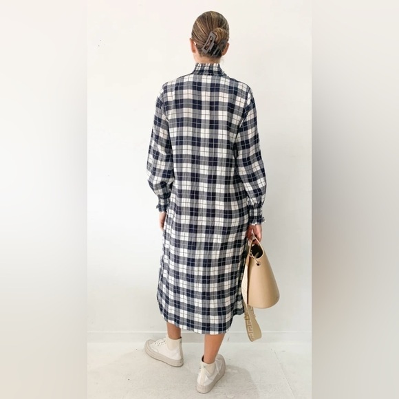 Baum Und Pferdgarten Anamay Midi Dress Black and White Plaid Size 38 (US 6) EUC - Picture 4 of 13